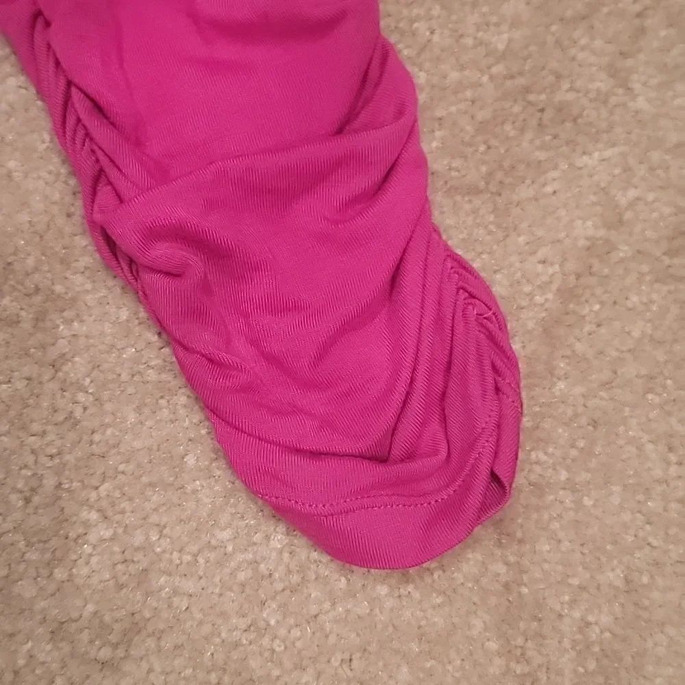 Nue by Shani hot pink ruched long sleeve dress - Picture 7 of 10